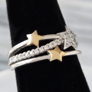 Star Ring, 925 Sterling Silver Charmed Aroma Starburst Ring Collection
